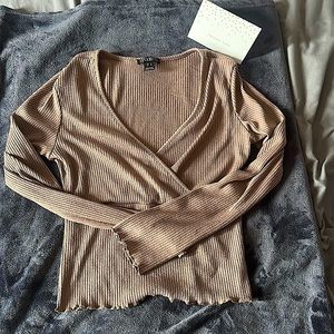 REVAMPED long sleeve, Deep V top